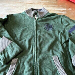 Tommy green zip sweater 2xl